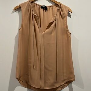 Theory Silk Sleeveless Blush Top